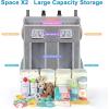 imageAccmor Hanging Baby Diaper Caddy Organizer Diaper Stacker Baby Crib Hanging Classified Storage Bag Organizer for Changing Table Crib Playard or Wall ampamp Nursery Organization BlackDouble EnlargedGrey