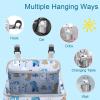 imageAccmor Hanging Baby Diaper Caddy Organizer Diaper Stacker Baby Crib Hanging Classified Storage Bag Organizer for Changing Table Crib Playard or Wall ampamp Nursery Organization BlackStyle AWhite