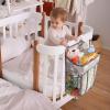 imageAccmor Hanging Baby Diaper Caddy Organizer Diaper Stacker Baby Crib Hanging Classified Storage Bag Organizer for Changing Table Crib Playard or Wall ampamp Nursery Organization BlackStyle BGrey