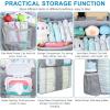 imageAccmor Hanging Baby Diaper Caddy Organizer Diaper Stacker Baby Crib Hanging Classified Storage Bag Organizer for Changing Table Crib Playard or Wall ampamp Nursery Organization BlackDouble EnlargedGrey