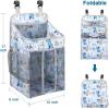 imageAccmor Hanging Baby Diaper Caddy Organizer Diaper Stacker Baby Crib Hanging Classified Storage Bag Organizer for Changing Table Crib Playard or Wall ampamp Nursery Organization BlackStyle AWhite