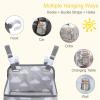 imageAccmor Hanging Baby Diaper Caddy Organizer Diaper Stacker Baby Crib Hanging Classified Storage Bag Organizer for Changing Table Crib Playard or Wall ampamp Nursery Organization BlackStyle BGrey