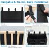 imageAccmor Hanging Baby Diaper Caddy Organizer Diaper Stacker Baby Crib Hanging Classified Storage Bag Organizer for Changing Table Crib Playard or Wall ampamp Nursery Organization BlackDouble EnlargedBlack
