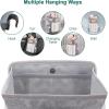 imageAccmor Hanging Baby Diaper Caddy Organizer Diaper Stacker Baby Crib Hanging Classified Storage Bag Organizer for Changing Table Crib Playard or Wall ampamp Nursery Organization BlackStyle CGrey