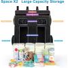 imageAccmor Hanging Baby Diaper Caddy Organizer Diaper Stacker Baby Crib Hanging Classified Storage Bag Organizer for Changing Table Crib Playard or Wall ampamp Nursery Organization BlackDouble EnlargedBlack