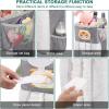 imageAccmor Hanging Baby Diaper Caddy Organizer Diaper Stacker Baby Crib Hanging Classified Storage Bag Organizer for Changing Table Crib Playard or Wall ampamp Nursery Organization BlackStyle CGrey