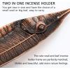 imageAccmor Incense Holder Set Leaf and Snail Incense Burner Incense Ash Catcher Incense Sticks Holder for Counters Meditation Room Yoga Home Office Red CopperRed Copper