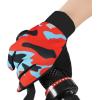 imageAccmor Kids Cycling Gloves  Breathable NonSlip Full Finger Gloves for Child Cycling Climbing Riding Biking ampamp Outdoor Sports 410 Years Boys ampamp GirlsStyle BRed Blue