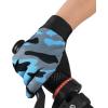imageAccmor Kids Cycling Gloves  Breathable NonSlip Full Finger Gloves for Child Cycling Climbing Riding Biking ampamp Outdoor Sports 410 Years Boys ampamp GirlsStyle BBlue Grey