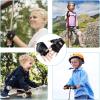 imageAccmor Kids PU Leather Fingerless Gloves Kids Cycling Gloves Outdoor Sports Cosplay Performance Half Finger Gloves for Boys Girlsblack