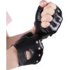 imageAccmor Kids PU Leather Fingerless Gloves Kids Cycling Gloves Outdoor Sports Cosplay Performance Half Finger Gloves for Boys Girlsblack
