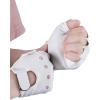 imageAccmor Kids PU Leather Fingerless Gloves Kids Cycling Gloves Outdoor Sports Cosplay Performance Half Finger Gloves for Boys Girlswhite