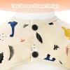 imageAccmor Long Sleeve Baby Bib Full Sleeve Bib Baby Toddler Waterproof Sleeved Bibs Smock Machine WashableBeige Dinosaur