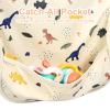 imageAccmor Long Sleeve Baby Bib Full Sleeve Bib Baby Toddler Waterproof Sleeved Bibs Smock Machine WashableBeige Dinosaur