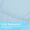 imageAccmor Long Sleeve Baby Bib Full Sleeve Bib Baby Toddler Waterproof Sleeved Bibs Smock Machine WashableBlue