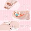 imageAccmor Long Sleeve Baby Bib Full Sleeve Bib Baby Toddler Waterproof Sleeved Bibs Smock Machine WashablePink