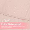 imageAccmor Long Sleeve Baby Bib Full Sleeve Bib Baby Toddler Waterproof Sleeved Bibs Smock Machine WashablePink