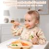 imageAccmor Long Sleeve Baby Bib Full Sleeve Bib Baby Toddler Waterproof Sleeved Bibs Smock Machine WashableRainbow