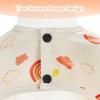 imageAccmor Long Sleeve Baby Bib Full Sleeve Bib Baby Toddler Waterproof Sleeved Bibs Smock Machine WashableRainbow