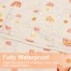imageAccmor Long Sleeve Baby Bib Full Sleeve Bib Baby Toddler Waterproof Sleeved Bibs Smock Machine WashableRainbow