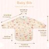 imageAccmor Long Sleeve Baby Bib Full Sleeve Bib Baby Toddler Waterproof Sleeved Bibs Smock Machine WashableRainbow