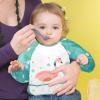 imageAccmor Long Sleeve Baby Bibs Waterproof Sleeved Bibs Smock for Toddler Baby Girls Boys Eating Feeding4pcsgray Bird Red Fox Green FlamingoBrown Elk