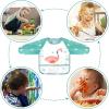imageAccmor Long Sleeve Baby Bibs Waterproof Sleeved Bibs Smock for Toddler Baby Girls Boys Eating Feeding5pcsbird Fox Flamingo Elk Whale