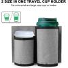 imageAccmor Luggage Drink Holder Universal Luggage Travel Cup Holder Free Hands Suitcase Drinks Beverage Holder Luggage Cup Caddy Gifts for Travelers Flight Attendants