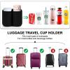 imageAccmor Luggage Travel Cup HolderUniversal Suitcase Cup Holder Free Hands Suitcase Drinks Beverage Holder Luggage Cup Caddy Gifts for Travelers Flight Attendants