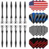 imageAccmor Magnetic Darts 12pcs Replacement Safety Plastic Darts for DartboardBlack Blue RedGeometry