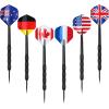 imageAccmor Metal Tip Darts Steel Tip Darts Professional Metal Darts Darts Metal Tip Set Metal Darts for Dartboard FlagsBlack