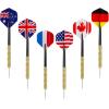 imageAccmor Metal Tip Darts Steel Tip Darts Professional Metal Darts Darts Metal Tip Set Metal Darts for Dartboard FlagsGold