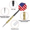 imageAccmor Metal Tip Darts Steel Tip Darts Professional Metal Darts Darts Metal Tip Set Metal Darts for Dartboard FlagsGold