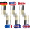 imageAccmor Metal Tip Darts Steel Tip Darts Professional Metal Darts Darts Metal Tip Set Metal Darts for Dartboard FlagsGold