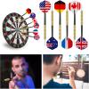 imageAccmor Metal Tip Darts Steel Tip Darts Professional Metal Darts Darts Metal Tip Set Metal Darts for Dartboard FlagsGold
