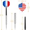 imageAccmor Metal Tip Darts Steel Tip Darts Professional Metal Darts Darts Metal Tip Set Metal Darts for Dartboard FlagsSilver