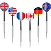 imageAccmor Metal Tip Darts Steel Tip Darts Professional Metal Darts Darts Metal Tip Set Metal Darts for Dartboard FlagsSilver