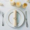 imageAccmor Napkin Rings Metal Gold Round Napkin Rings Buckles for Table Decorations Wedding Dinner Party Set of 4