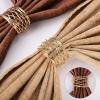 imageAccmor Napkin Rings Metal Gold Round Napkin Rings Buckles for Table Decorations Wedding Dinner Party Set of 6