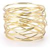 imageAccmor Napkin Rings Metal Gold Round Napkin Rings Buckles for Table Decorations Wedding Dinner Party Set of 6