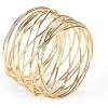 imageAccmor Napkin Rings Metal Gold Round Napkin Rings Buckles for Table Decorations Wedding Dinner Party Set of 6