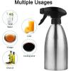 imageAccmor Olive Oil Sprayer Vinegar Sprayer Dispenser Safety Exquisitely Stainless Steel Container Seasoning Kitchenware Tools for BBQ Cooking Frying and Grilling 17oz 500ML