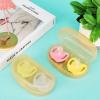 imageAccmor Pacifier Case Pacifier Container Can Storage 2 Pacifiers Baby Pacifier Holder Case for Travel BPA FreeTransparentTransparent Brown1pc