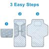 imageAccmor Portable Diaper Changing Pad Waterproof Baby Changing Mat Foldable Travel Diaper Changing Pads for Baby Baby Essentials Shower Registry GiftsClassic Cloud