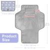 imageAccmor Portable Diaper Changing Pad Waterproof Baby Changing Mat Foldable Travel Diaper Changing Pads for Baby Baby Essentials Shower Registry GiftsGrey Elephant