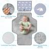 imageAccmor Portable Diaper Changing Pad Waterproof Baby Changing Mat Foldable Travel Diaper Changing Pads for Baby Baby Essentials Shower Registry GiftsGrey Elephant