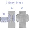 imageAccmor Portable Diaper Changing Pad Waterproof Baby Changing Mat Foldable Travel Diaper Changing Pads for Baby Baby Essentials Shower Registry GiftsGrey Elephant