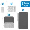 imageAccmor Portable Diaper Changing Pad Waterproof Foldable Baby Changing Mat for Travel Baby Essentials Shower Registry GiftsArrowGrey