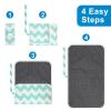 imageAccmor Portable Diaper Changing Pad Waterproof Foldable Baby Changing Mat for Travel Baby Essentials Shower Registry GiftsWaveGreen