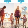 imageAccmor Reflective Toddler Belt Leash 2 in1 Anti Lost Wrist Link for Baby kid Anti Lost Waist Band Child Leash with Lock for Boys Girls Child Walking Harness Wristband Rope Tether for Outdoor TravelBlue Reflective Wristlink Gray Belt
